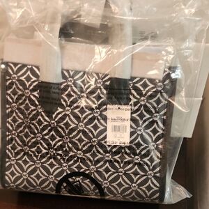 Michael Kors Black and White Geometric Tote